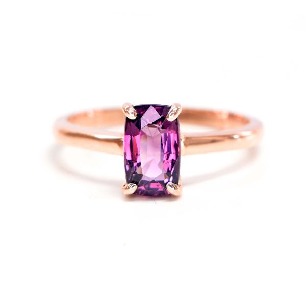 Elevate Your Style with the Natural Spinel Solitaire Ring: Gemma Unheated 14K Solid Gold