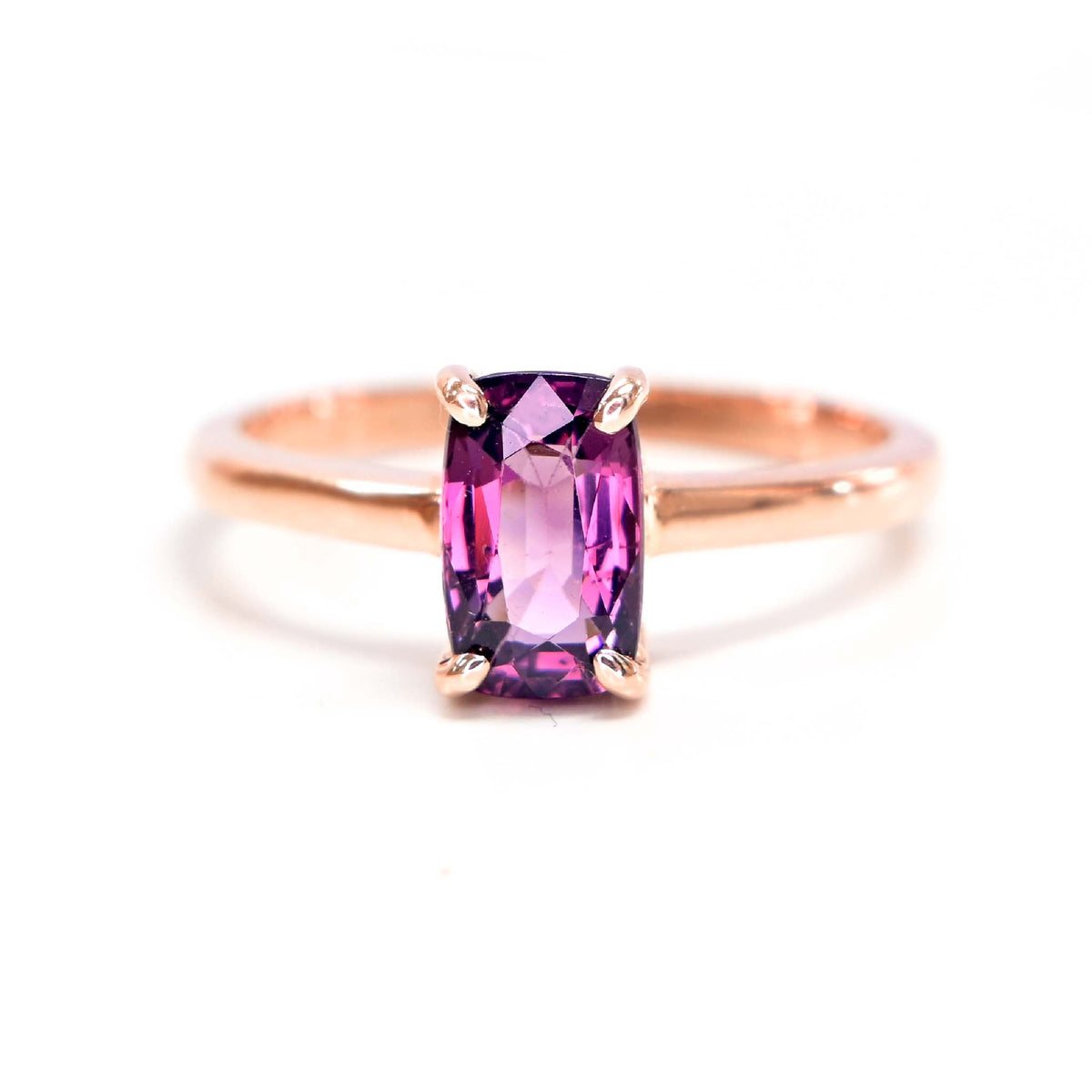 Elevate Your Style with the Natural Spinel Solitaire Ring: Gemma Unheated 14K Solid Gold