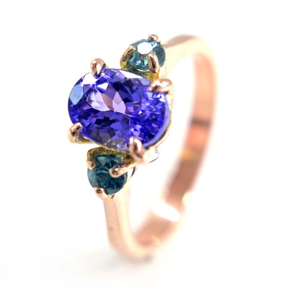 Handmade Tanzanite Color Splash Ring Elegant Luxury from Thailand
